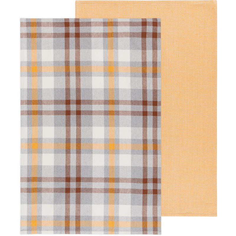 Danica - Recycled Cotton 2nd Spin Plaid Maize Dishtowels Se