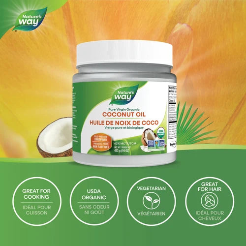 Nature's Way - Huile de coco - Vierge pure biologique