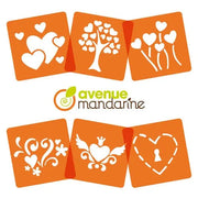 6 Stencils Hearts