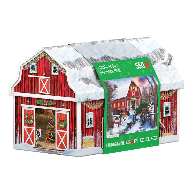 Eurographics - Christmas Barn Tin 550 Shaped Tin (5000 Piece Puzzles) - Limolin 